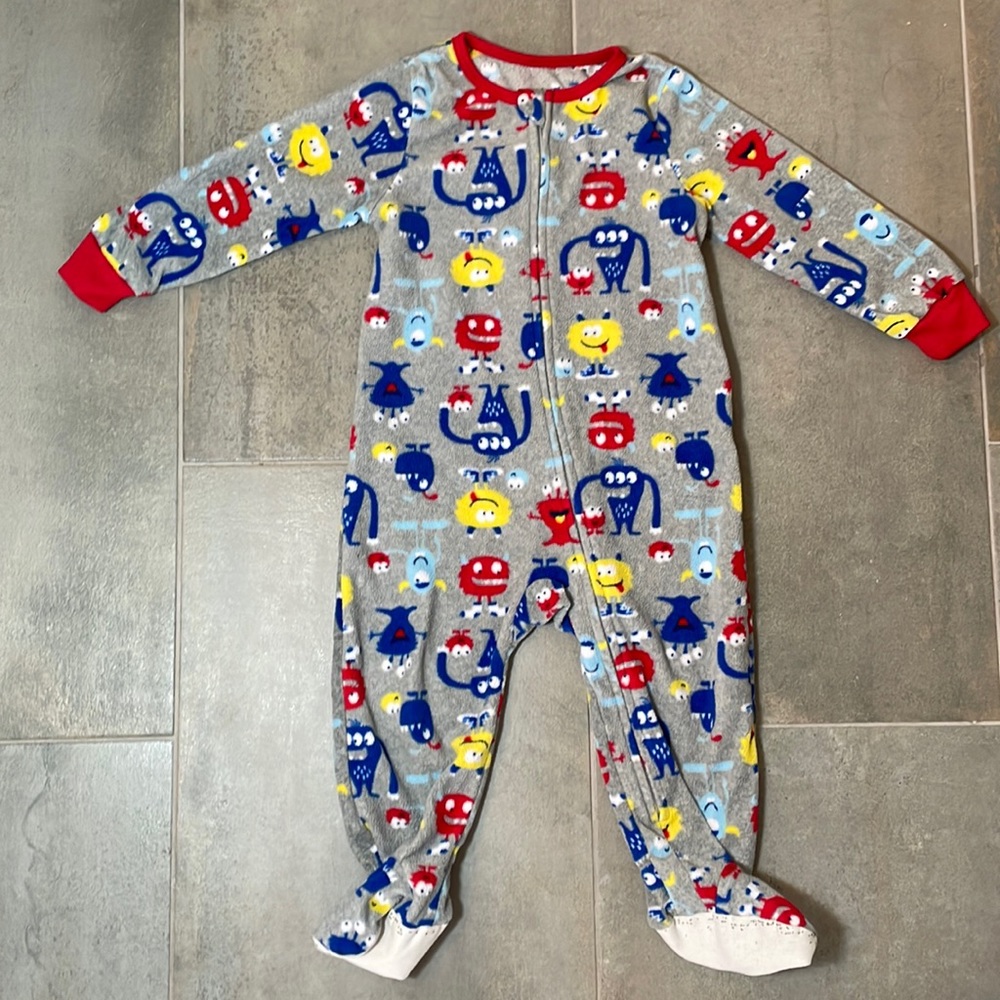 Monster footie pajamas, 18M. Free to bundle!